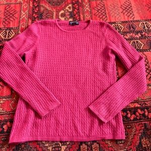 Charter Club Pink 2-Ply Cashmere Crew Neck Sweater